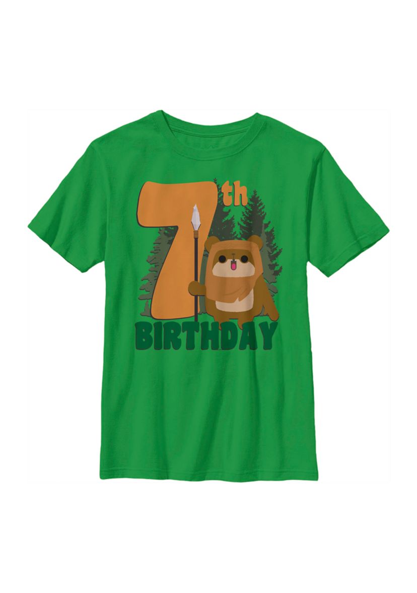 Boys 4-7  7th Ewok Birthday Graphic Top
