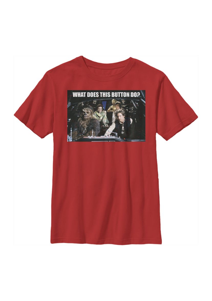 Boys 4-7  Falcon Crew Button Graphic Top