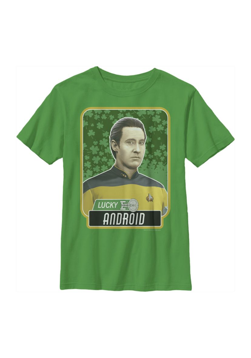 Boys 4-7  Lucky Android Data Graphic T-Shirt