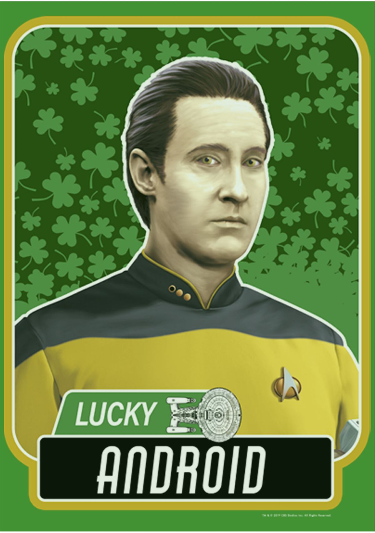 Boys 4-7  Lucky Android Data Graphic T-Shirt