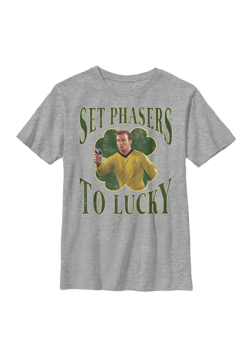 Boys 4-7  Kirk Phasers To Lucky Graphic T-Shirt