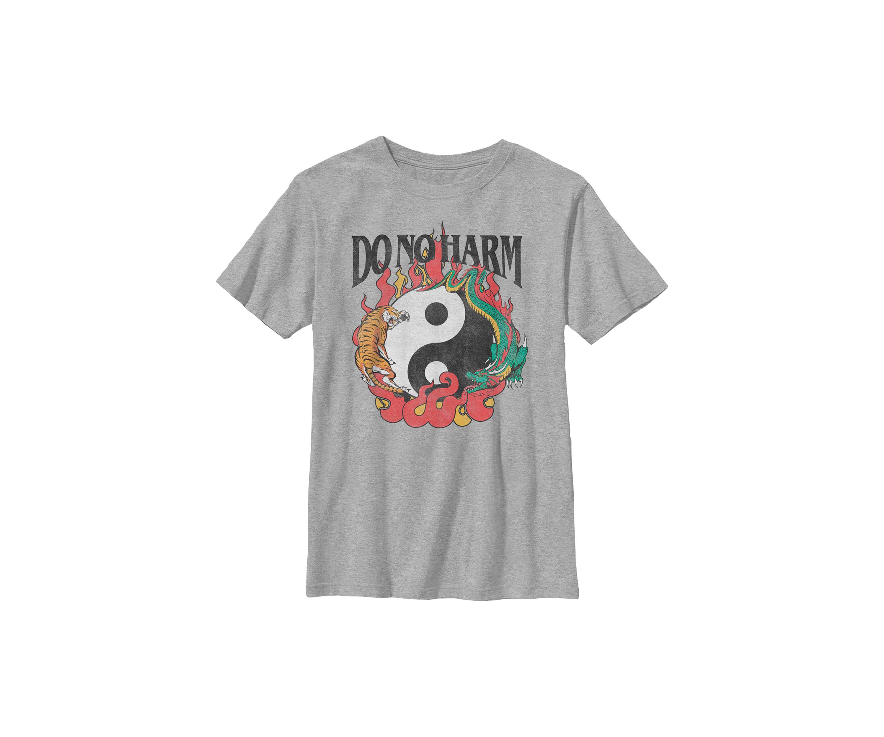 Yin Yang Flame Graphic Top