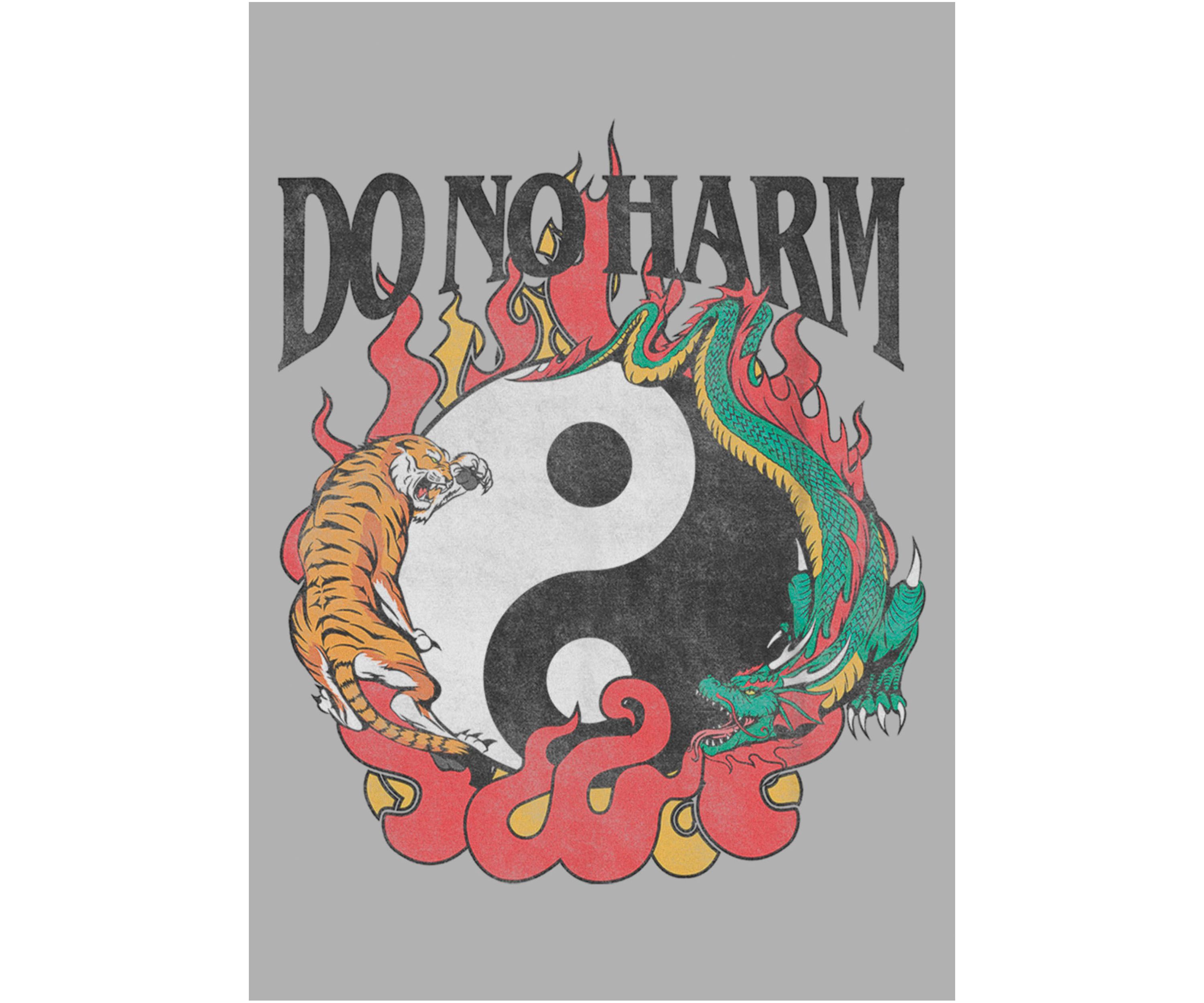 Yin Yang Flame Graphic Top