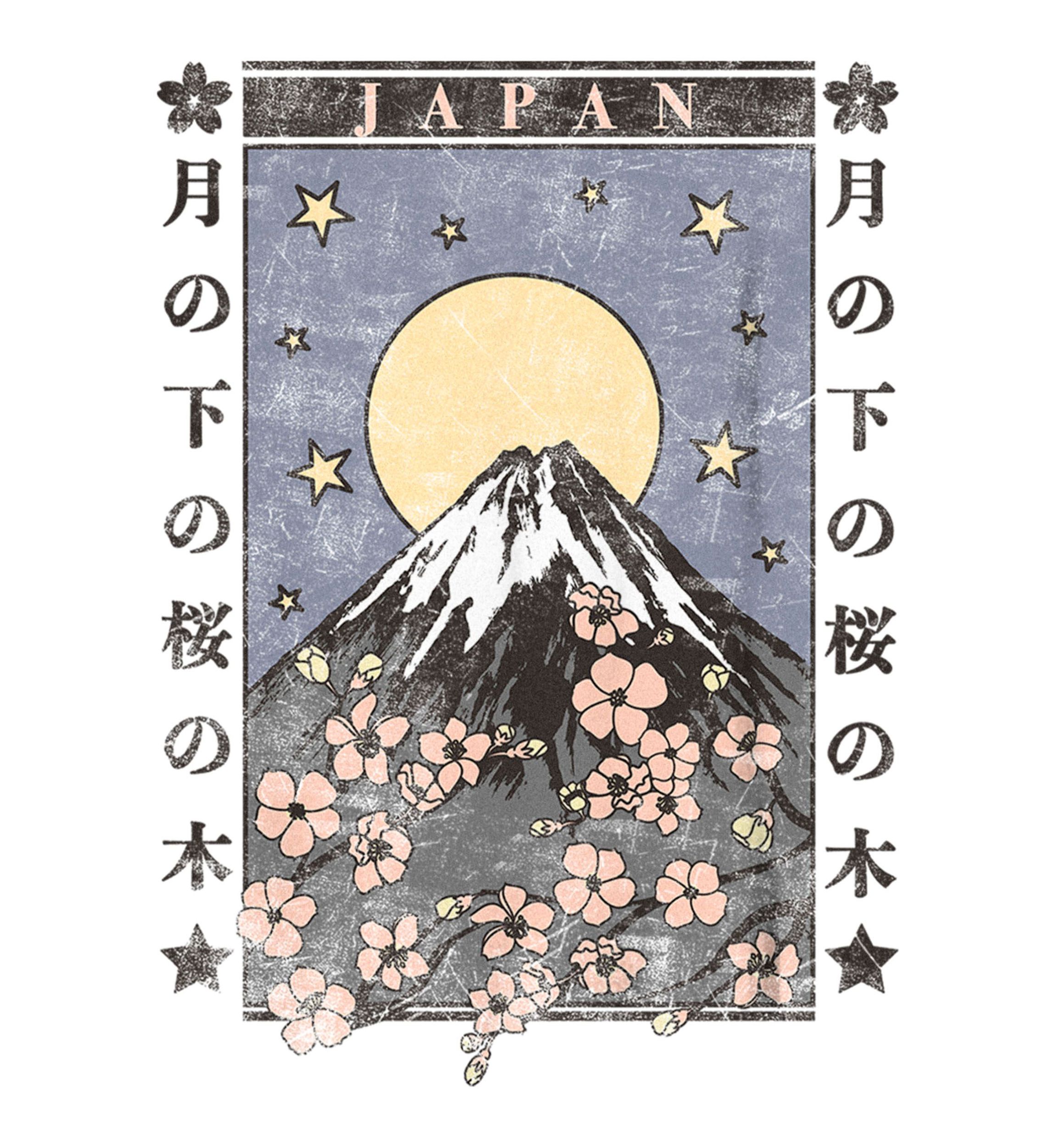 Cherry Blossom Moon Graphic Top