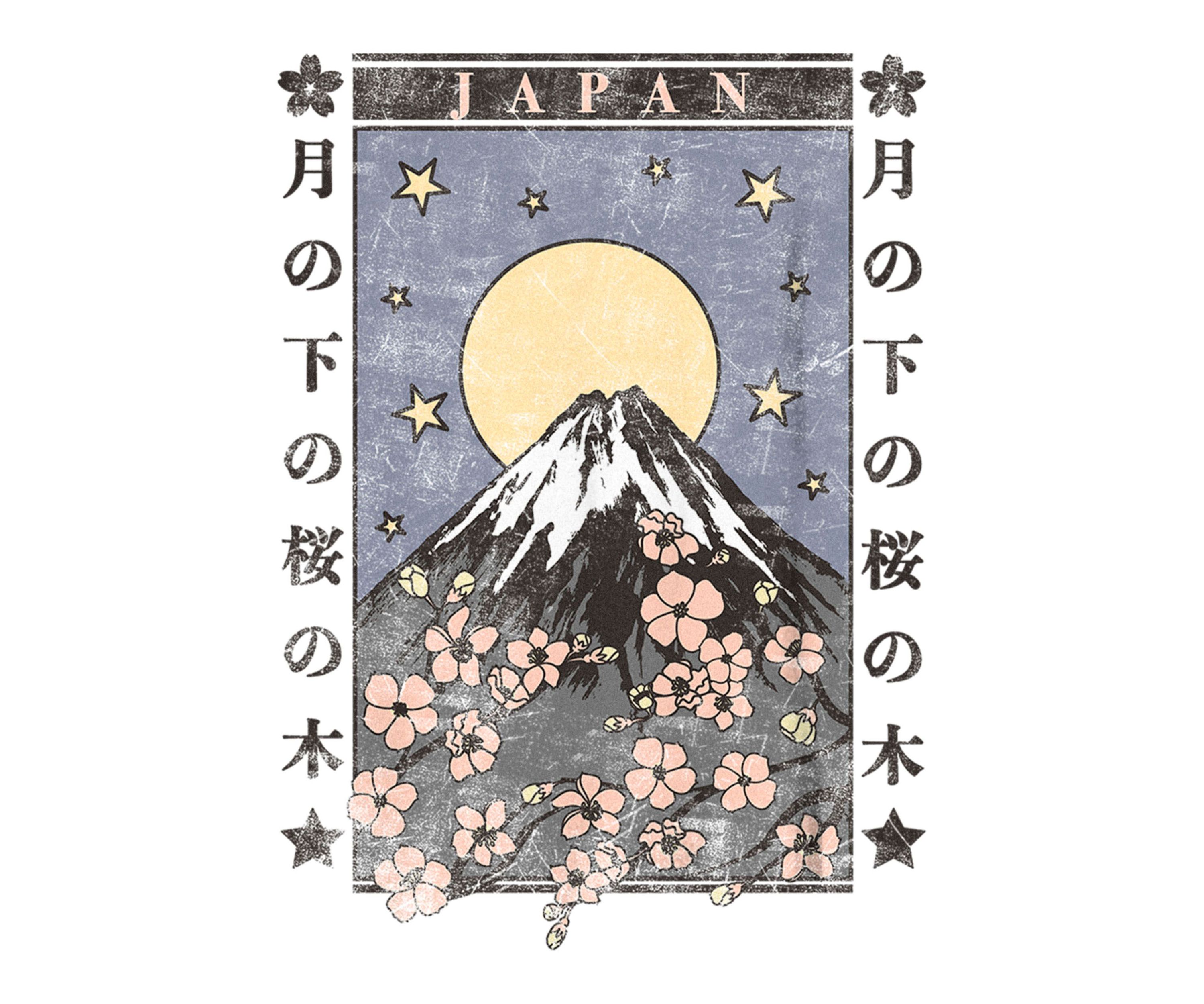 Cherry Blossom Moon Graphic Top