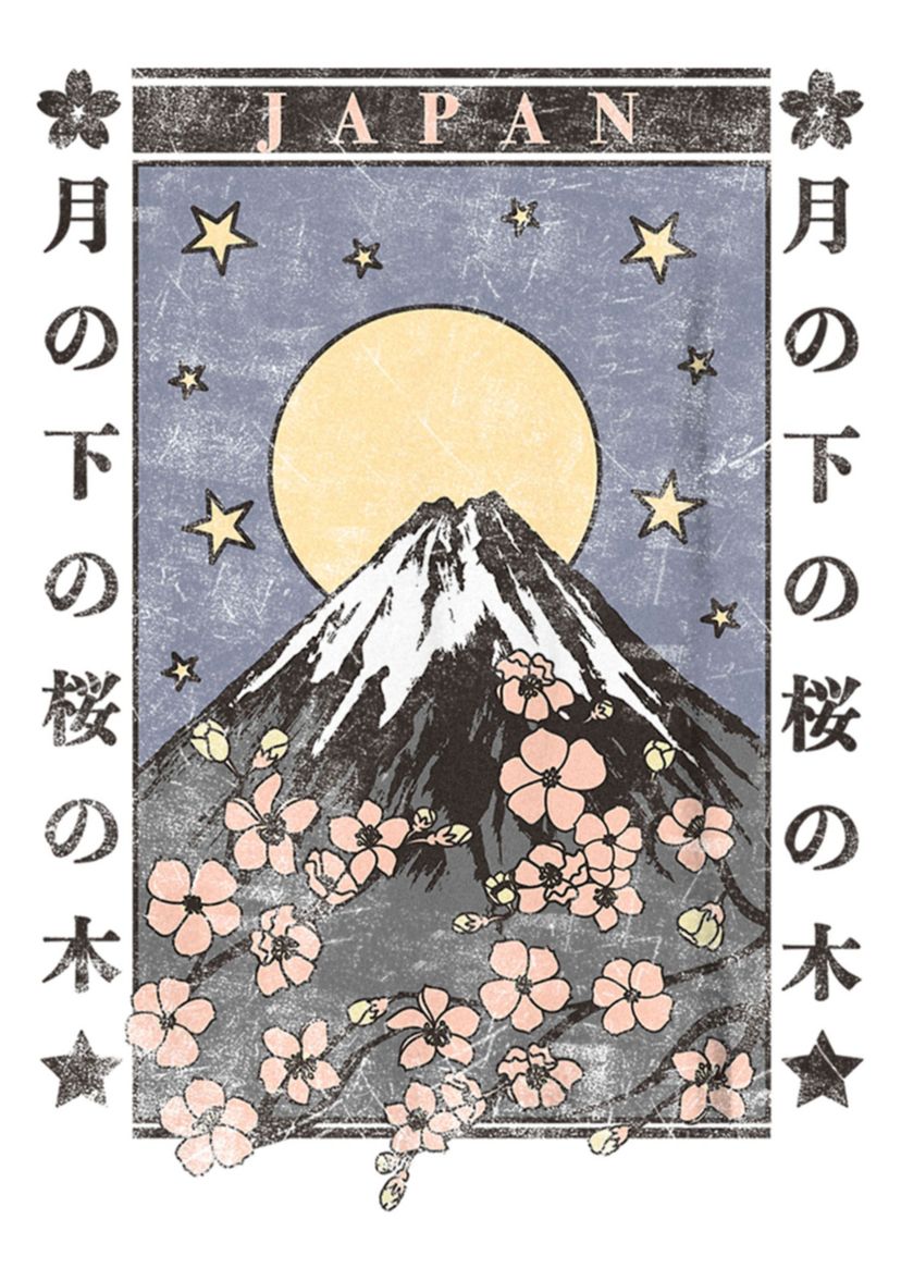 Cherry Blossom Moon Graphic Top