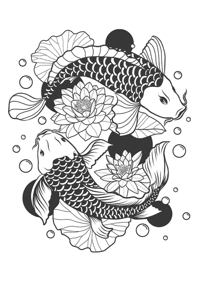 Koi Fishes Graphic Top