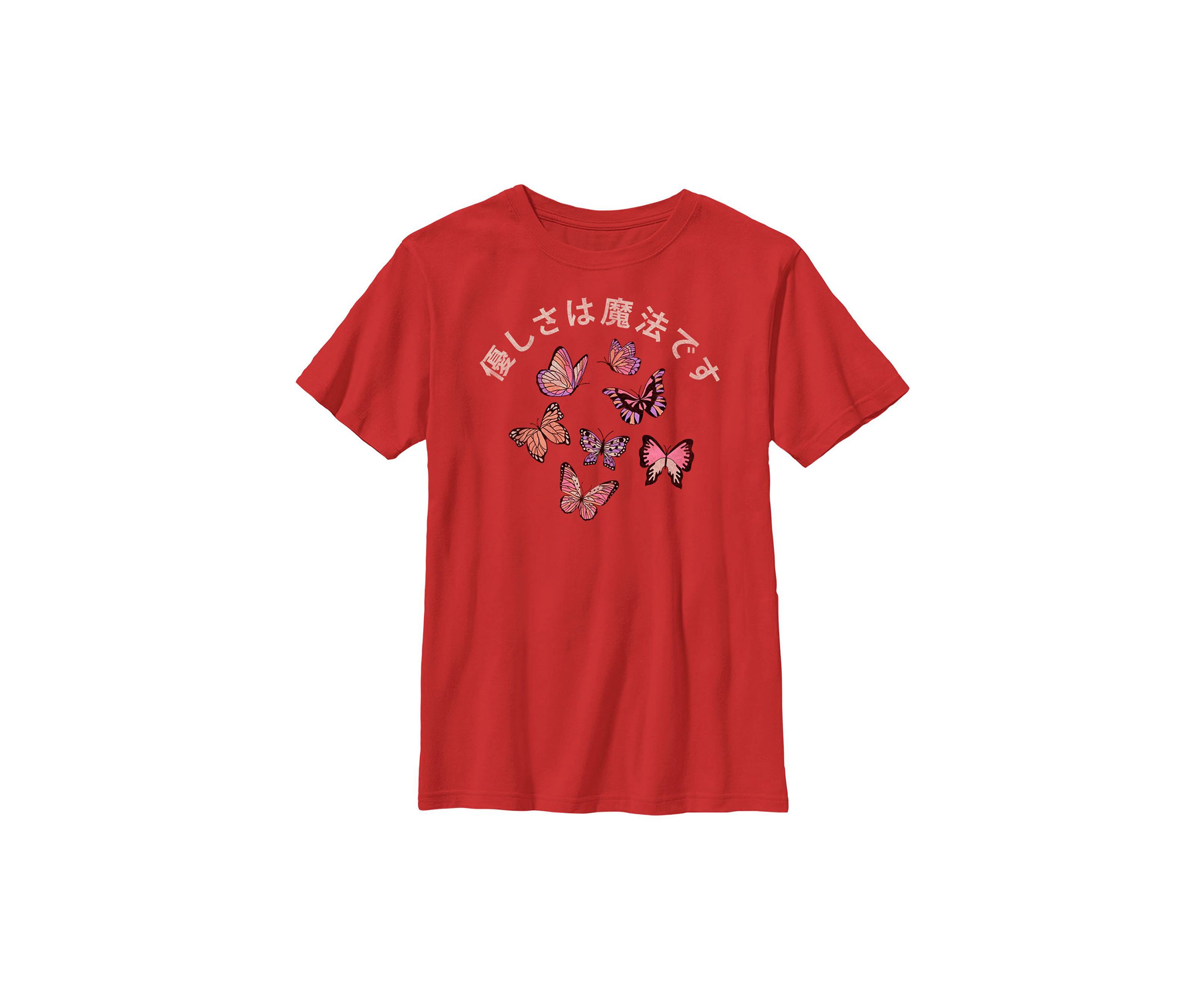 Kind Kanji Butterflies Graphic Top