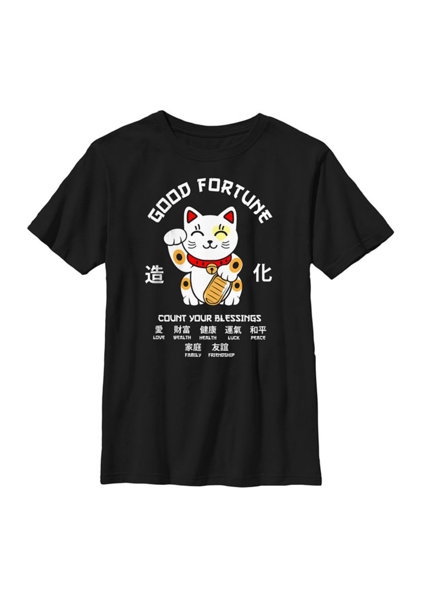 Lucky Cat Fortunes Graphic Top