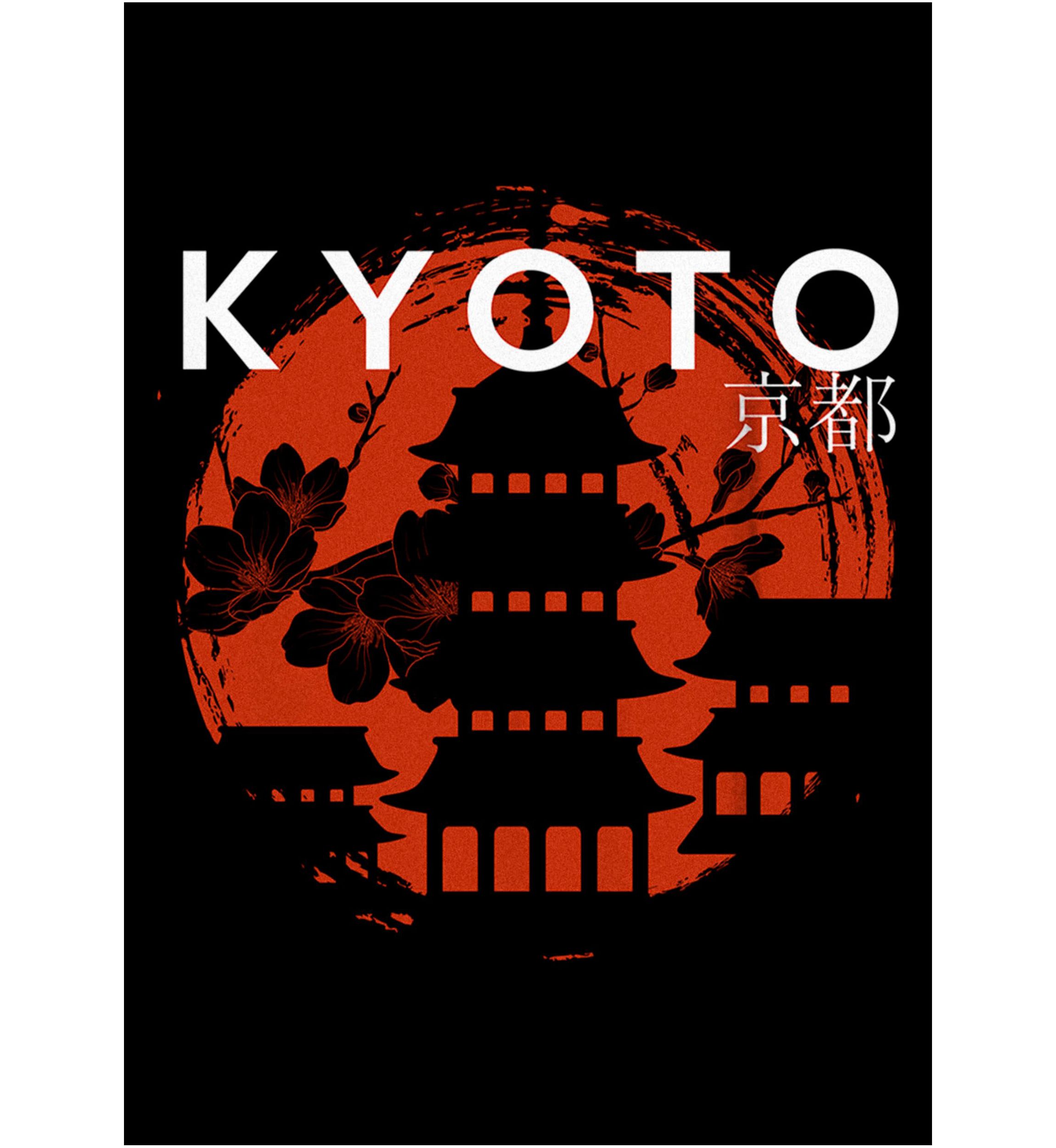 Kyoto Red Sun Brush Graphic Top