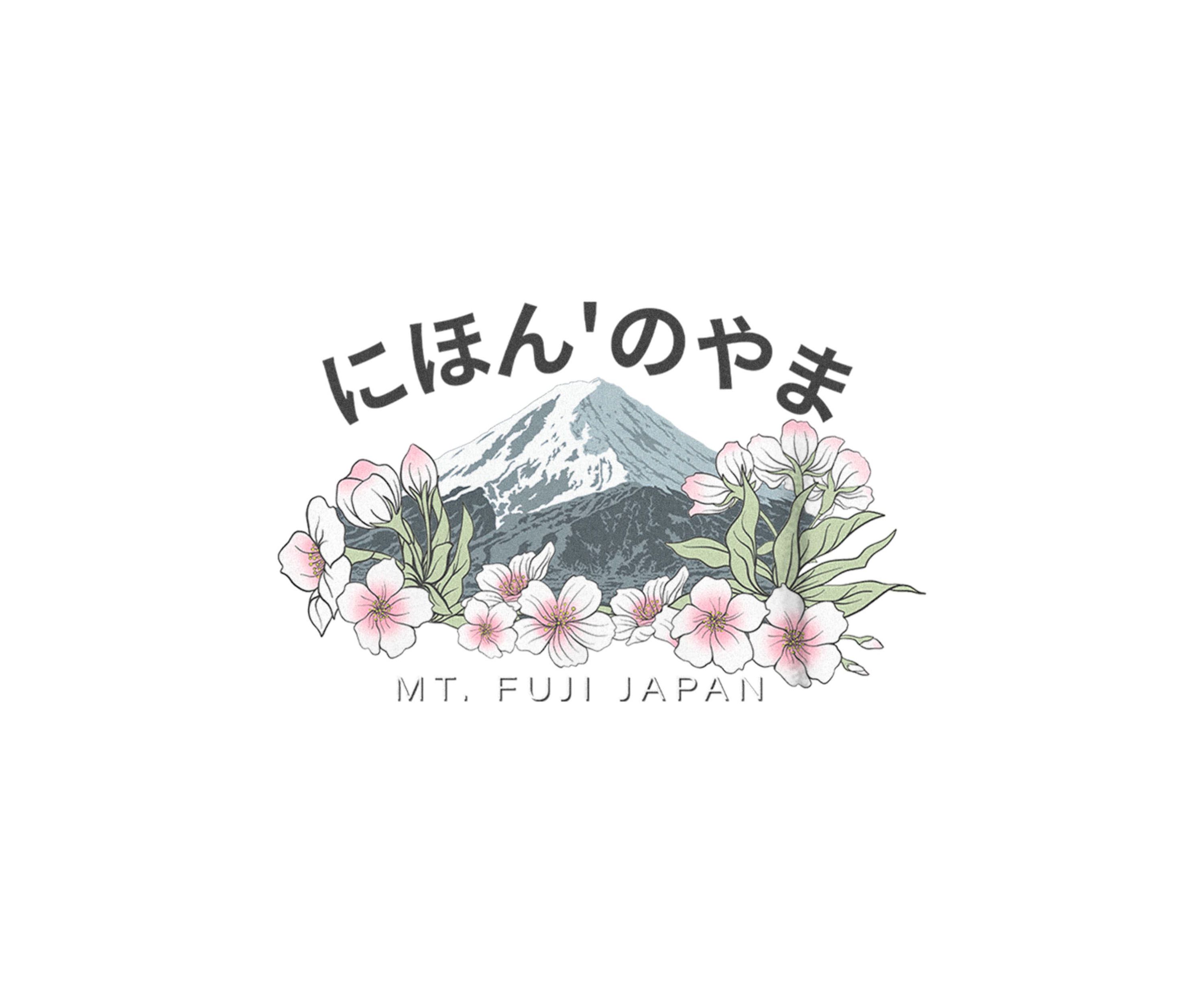 Fuji Blossoms Graphic Top