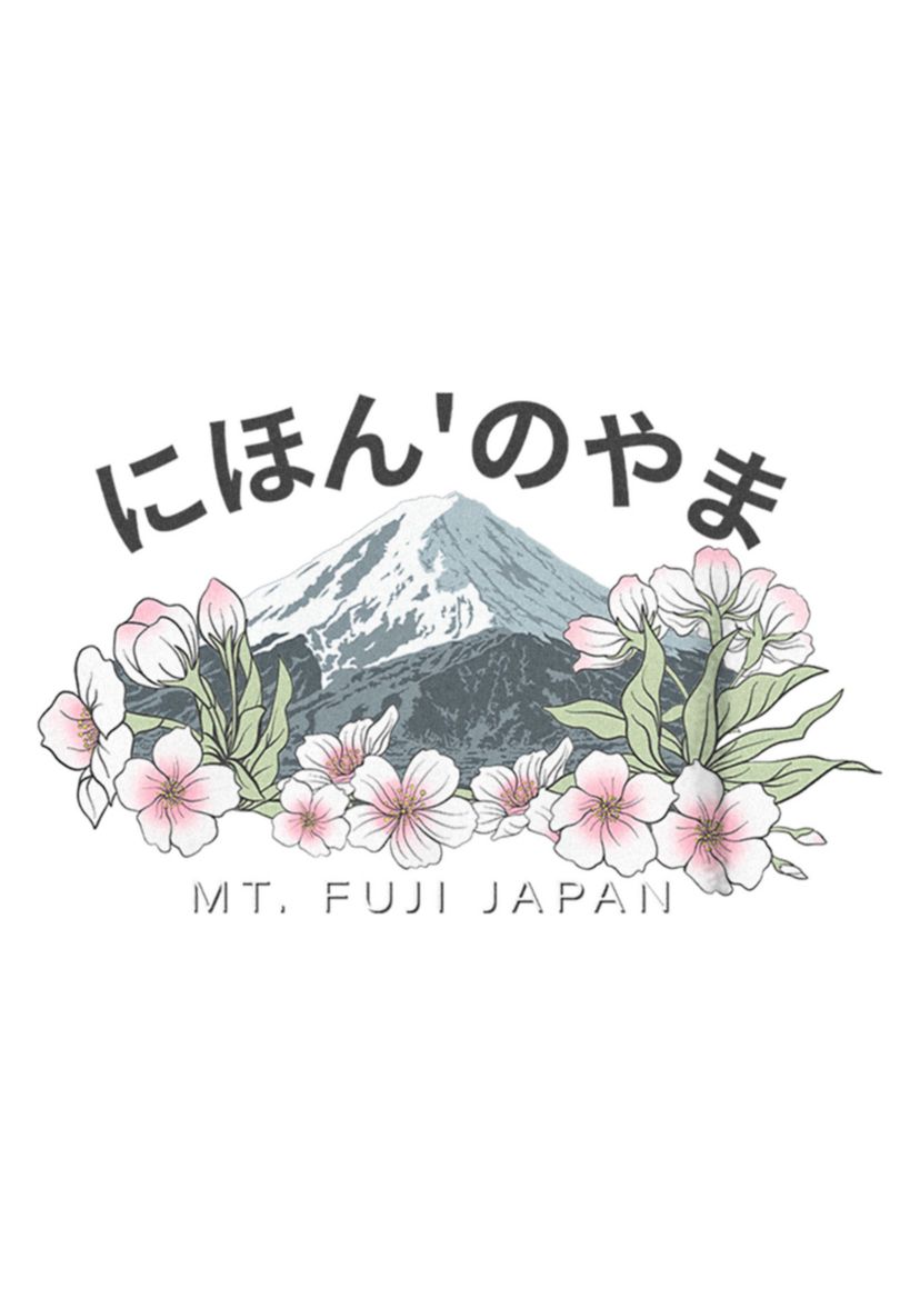 Fuji Blossoms Graphic Top