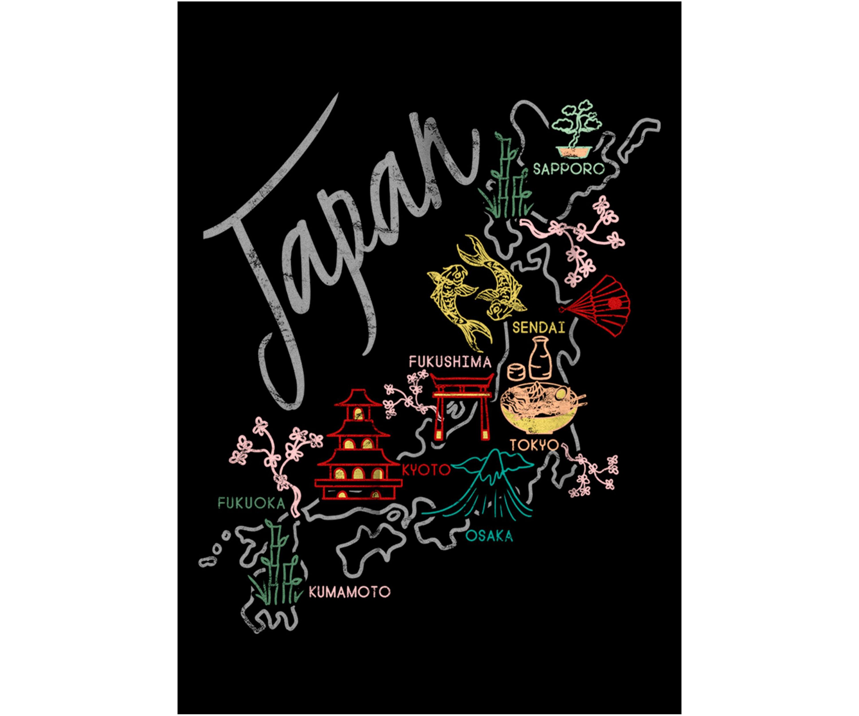 Japan Map Graphic Top