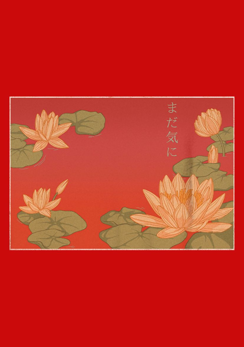 Water Lily Kanji Graphic Top
