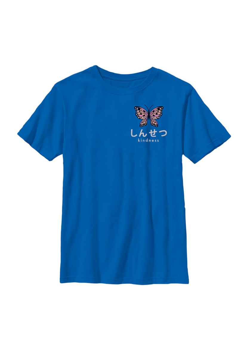 Kindness Butterfly Kanji Graphic Top