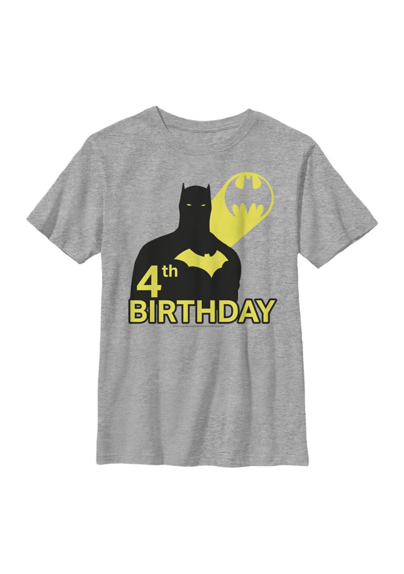 Boys 4-7  4th Bat Birthday Graphic T-Shirt