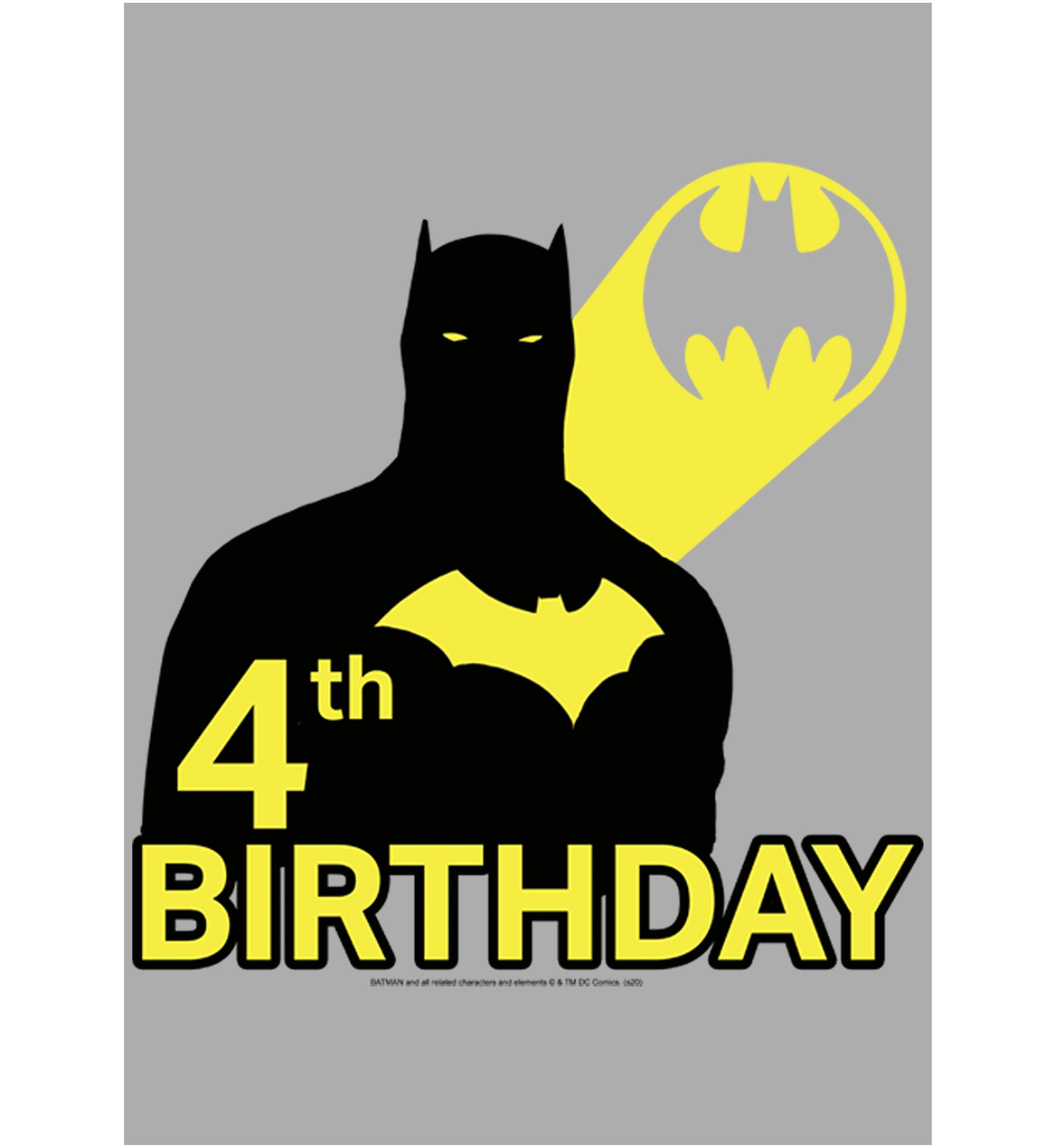 Boys 4-7  4th Bat Birthday Graphic T-Shirt