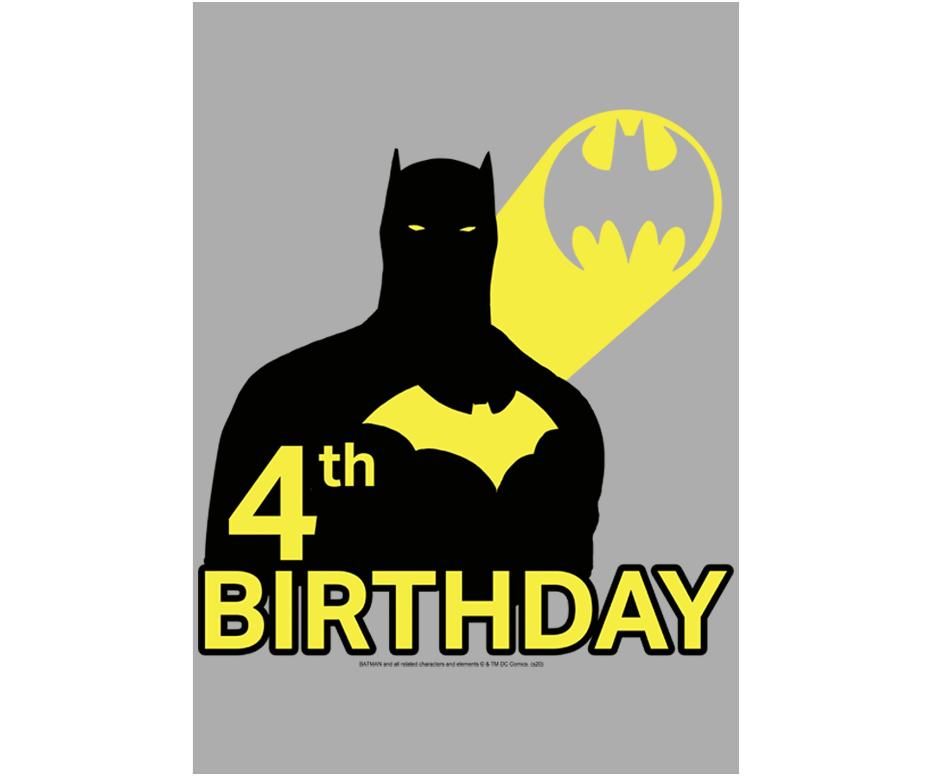 Boys 4-7  4th Bat Birthday Graphic T-Shirt