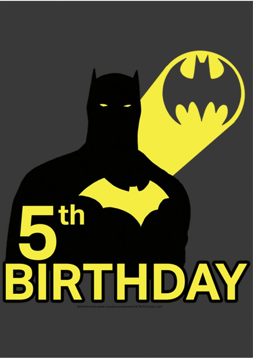 Boys 4-7  5th Bat Birthday Graphic T-Shirt