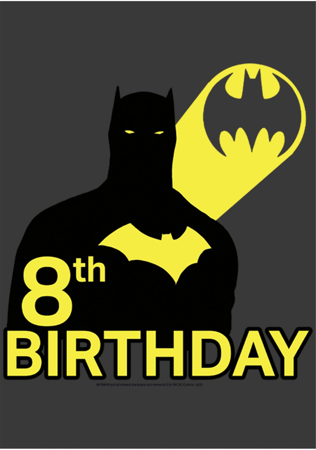 Boys 4-7  8th Bat Birthday Graphic T-Shirt