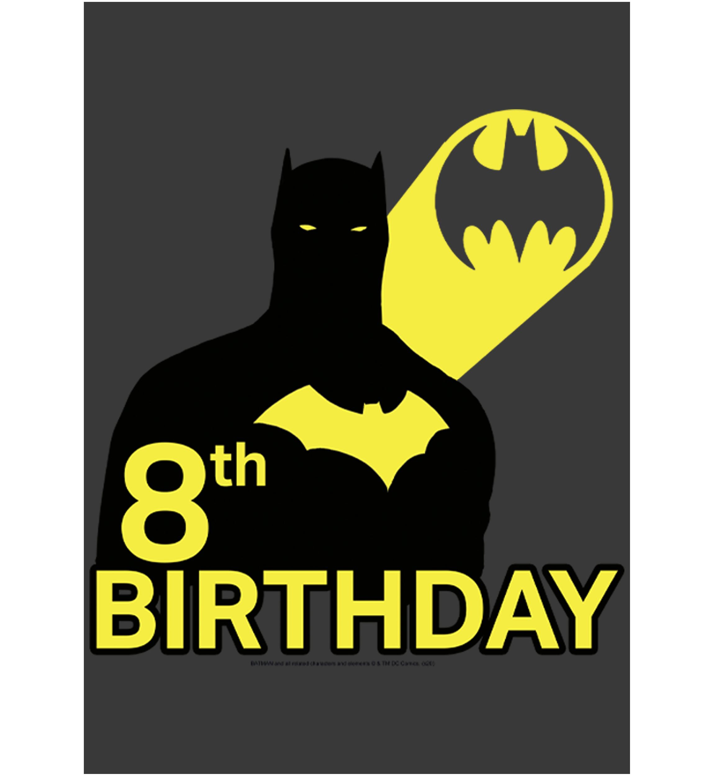 Boys 4-7  8th Bat Birthday Graphic T-Shirt