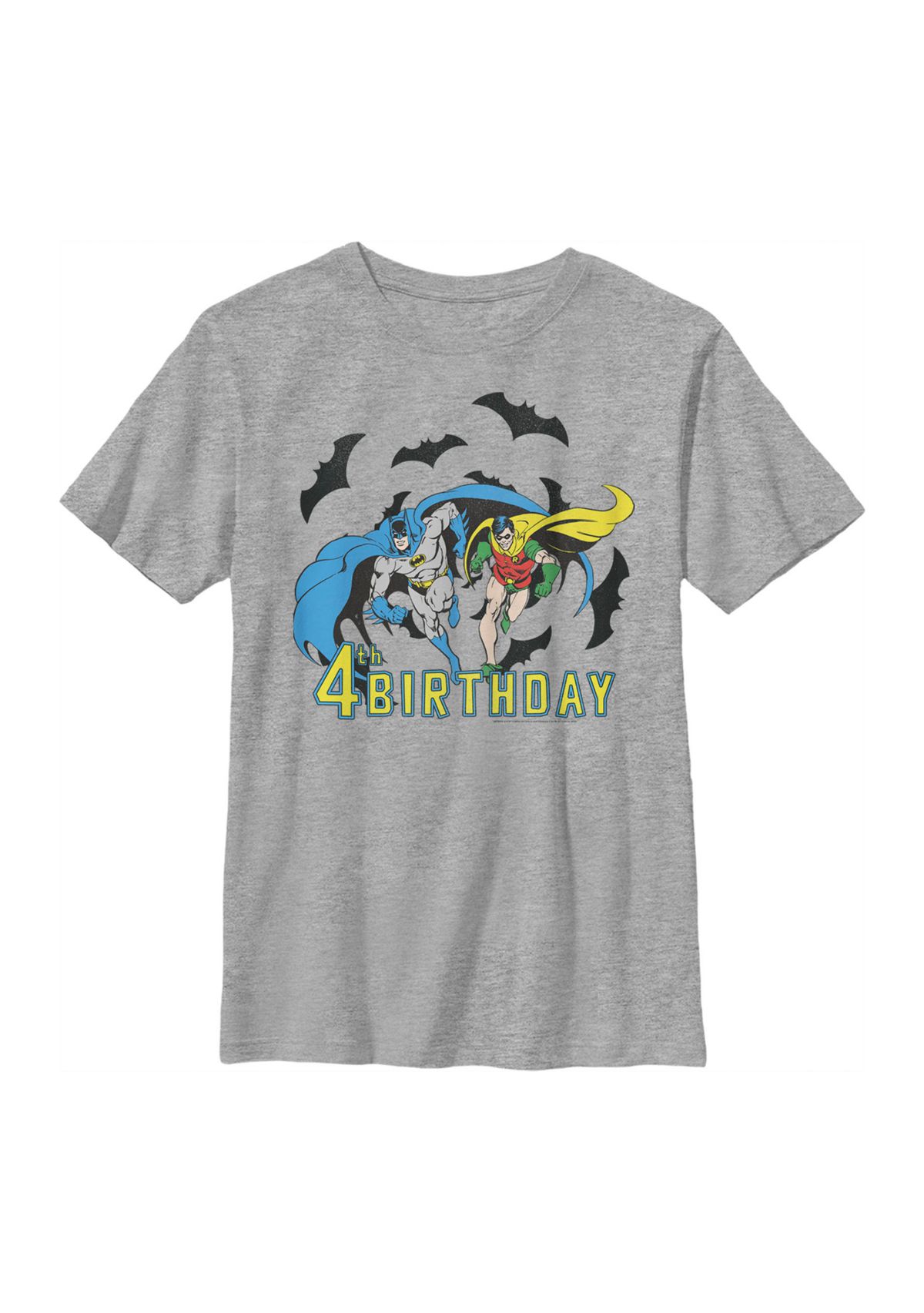 Boys 4-7 Bats 4th Birthday Graphic T-Shirt
