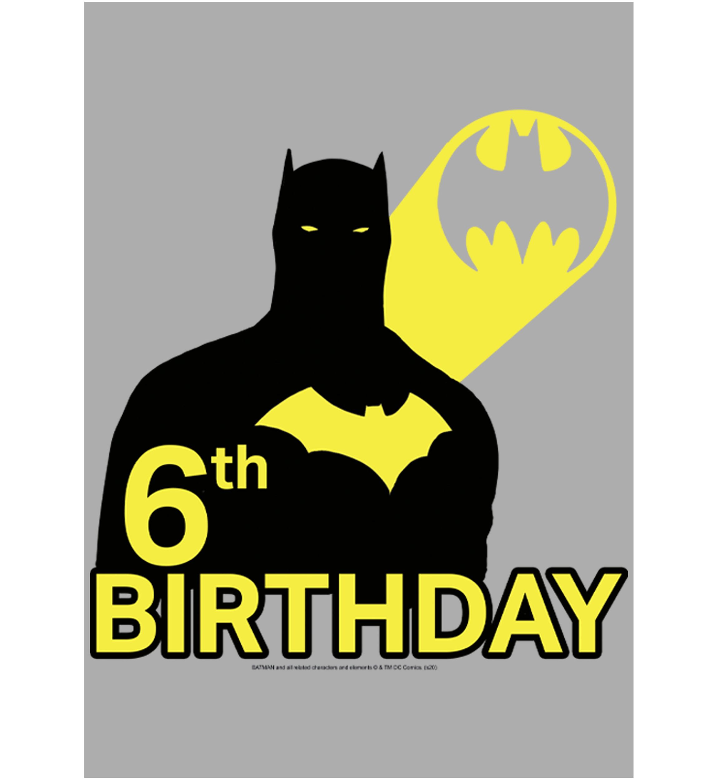 Boys 4-7  6th Bat Birthday Graphic T-Shirt