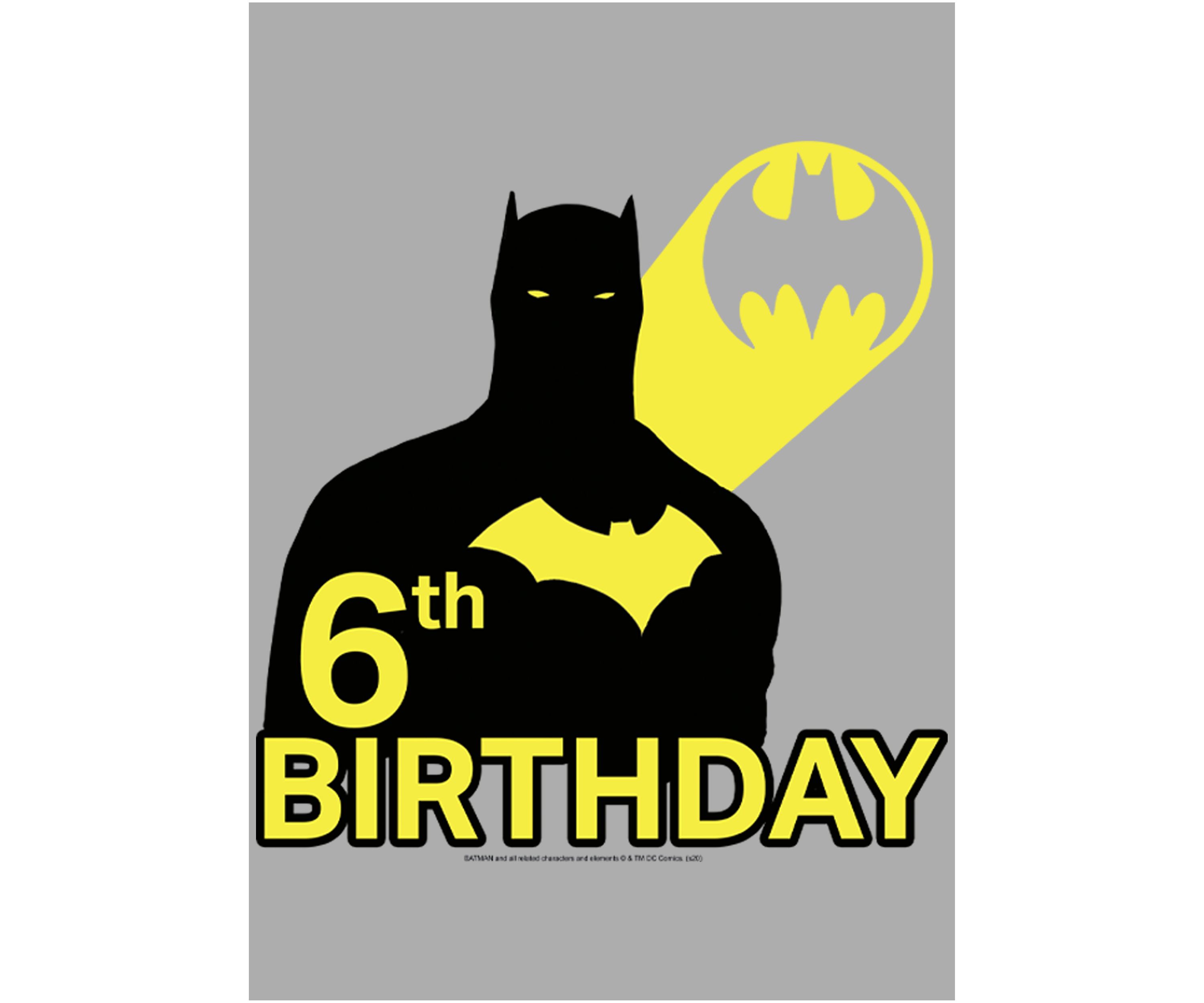 Boys 4-7  6th Bat Birthday Graphic T-Shirt