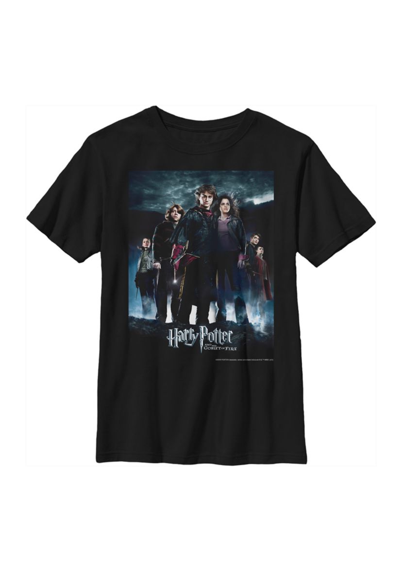 Boys 4-7  Potter Goblet Group Poster Graphic T-Shirt
