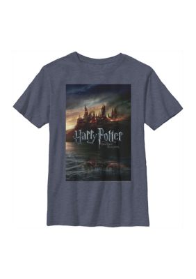 Harry Potter Boys 4-7 Deathly Hallows Poster Graphic T-Shirt, Navy Blue, XSmall