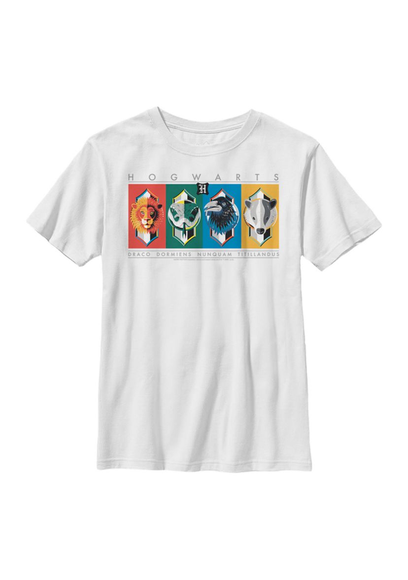 Boys 4-7  Hogwarts House Symbols Graphic T-Shirt