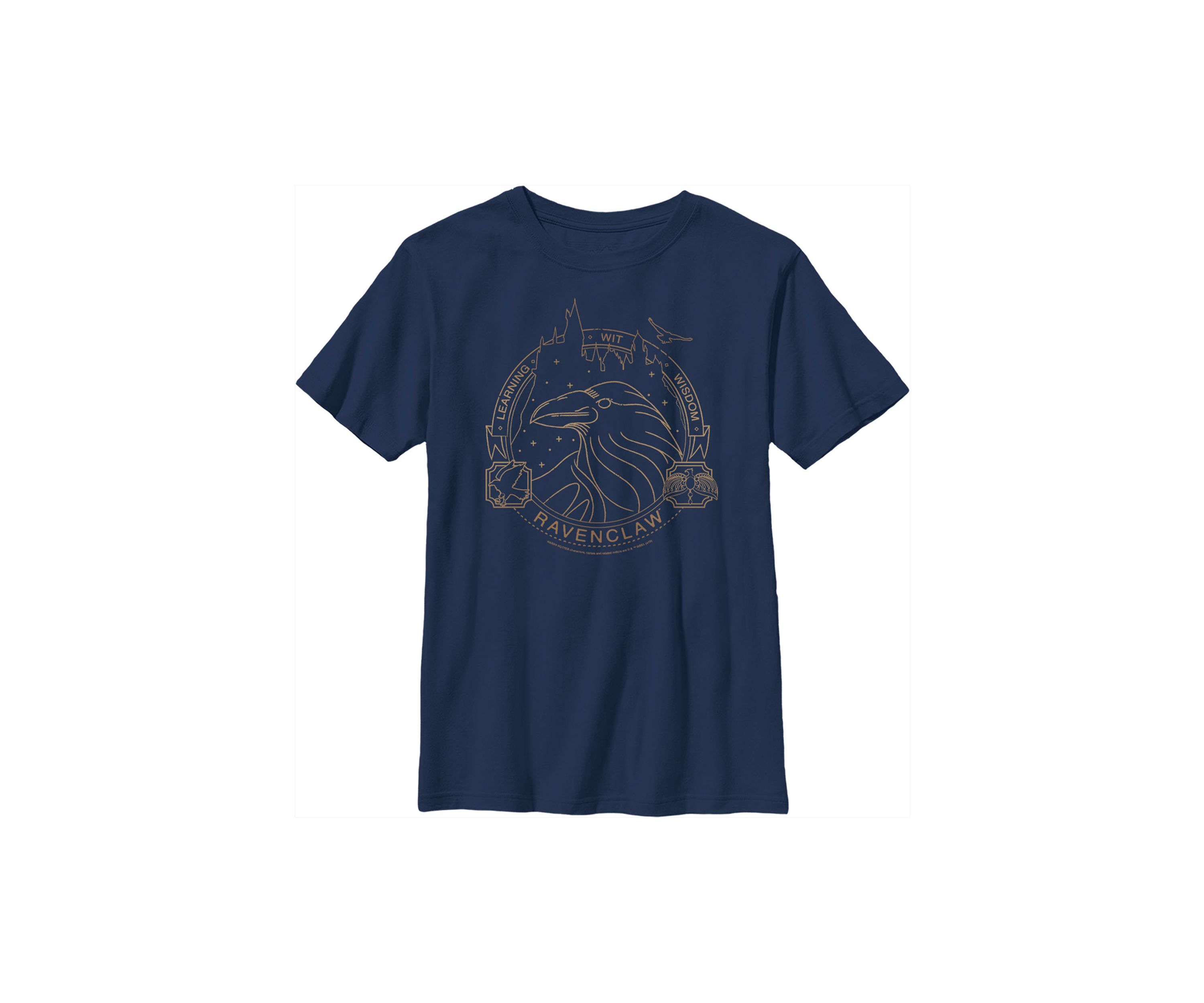 Boys 4-7  Ravenclaw Line Art Symbol Graphic T-Shirt