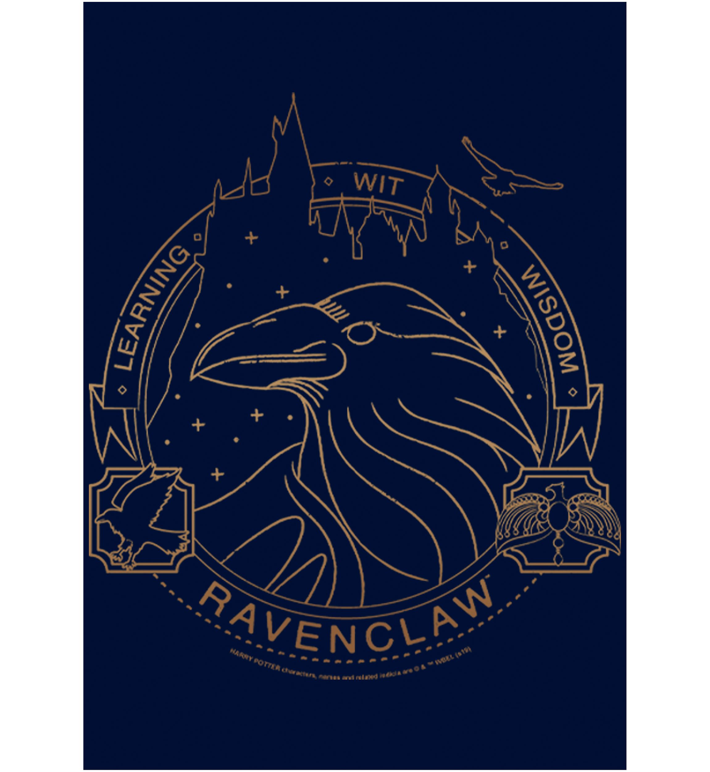 Boys 4-7  Ravenclaw Line Art Symbol Graphic T-Shirt