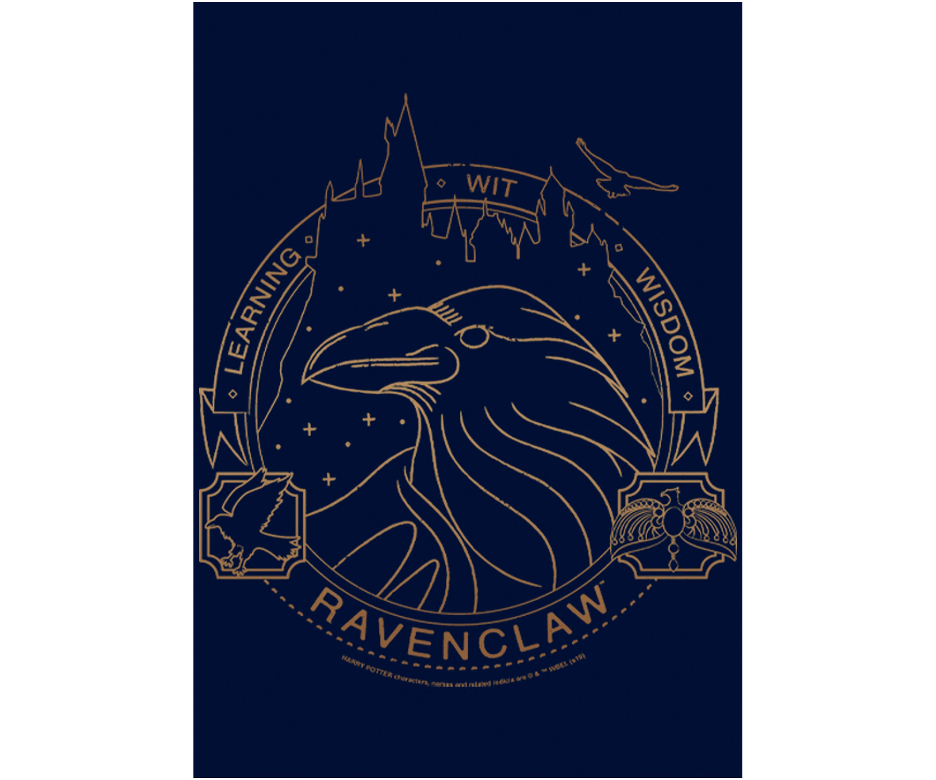Boys 4-7  Ravenclaw Line Art Symbol Graphic T-Shirt