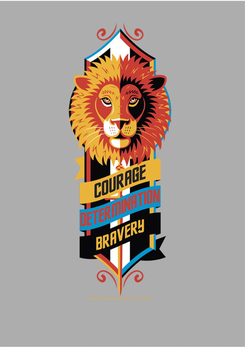 Boys 4-7  Courage Determination Bravery Graphic T-Shirt
