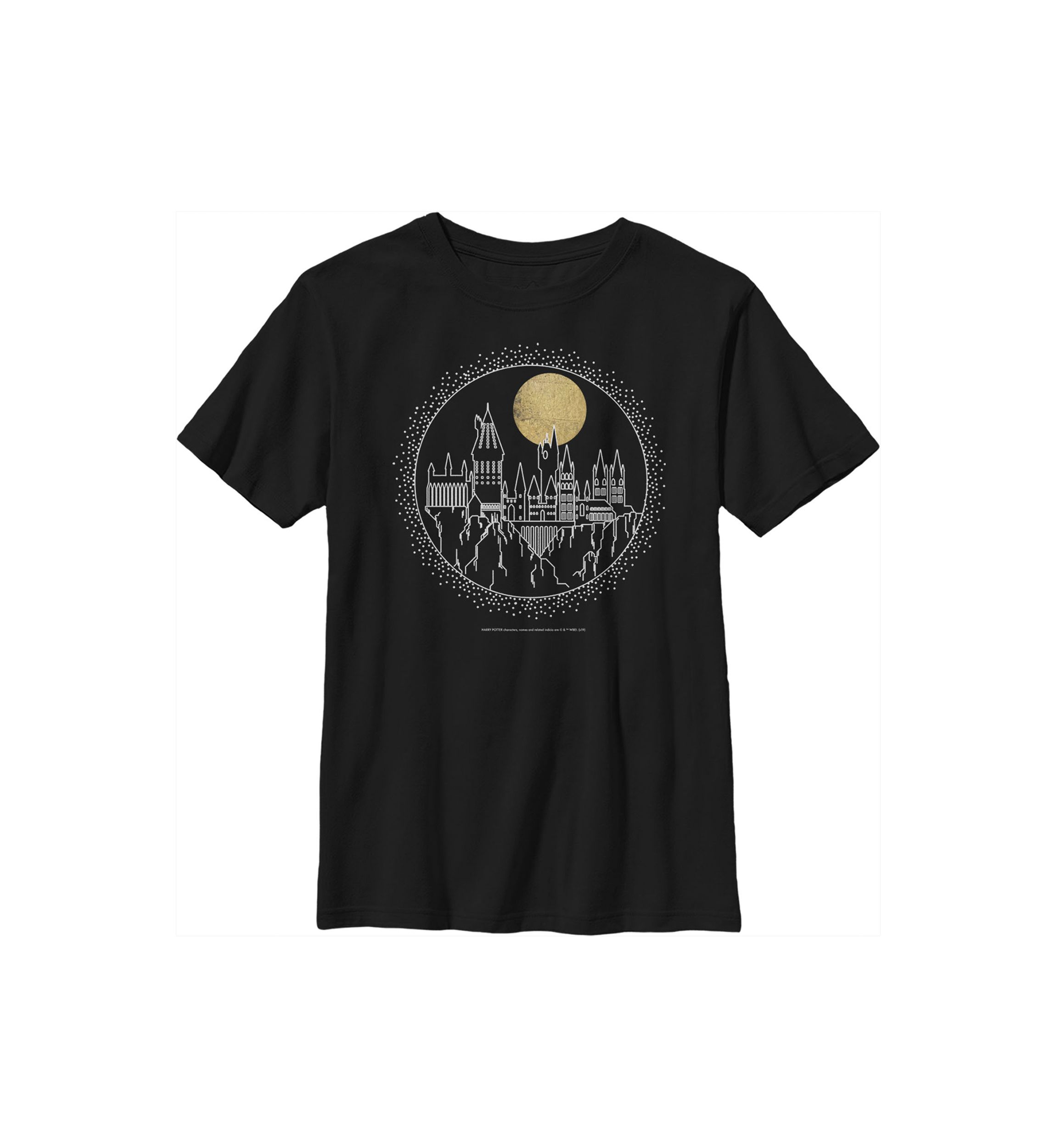 Boys 4-7  Hogwarts Line Art Graphic T-Shirt