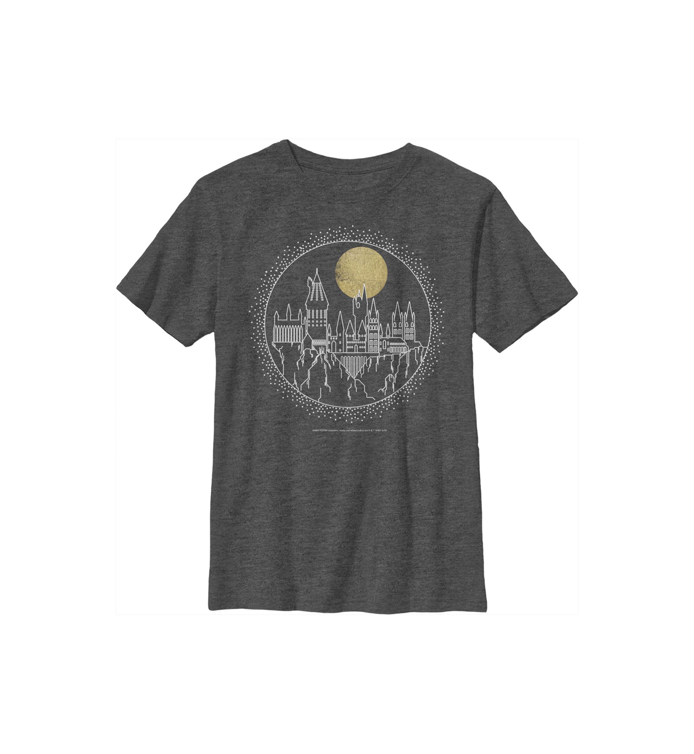 Boys 4-7  Hogwarts Line Art Graphic T-Shirt