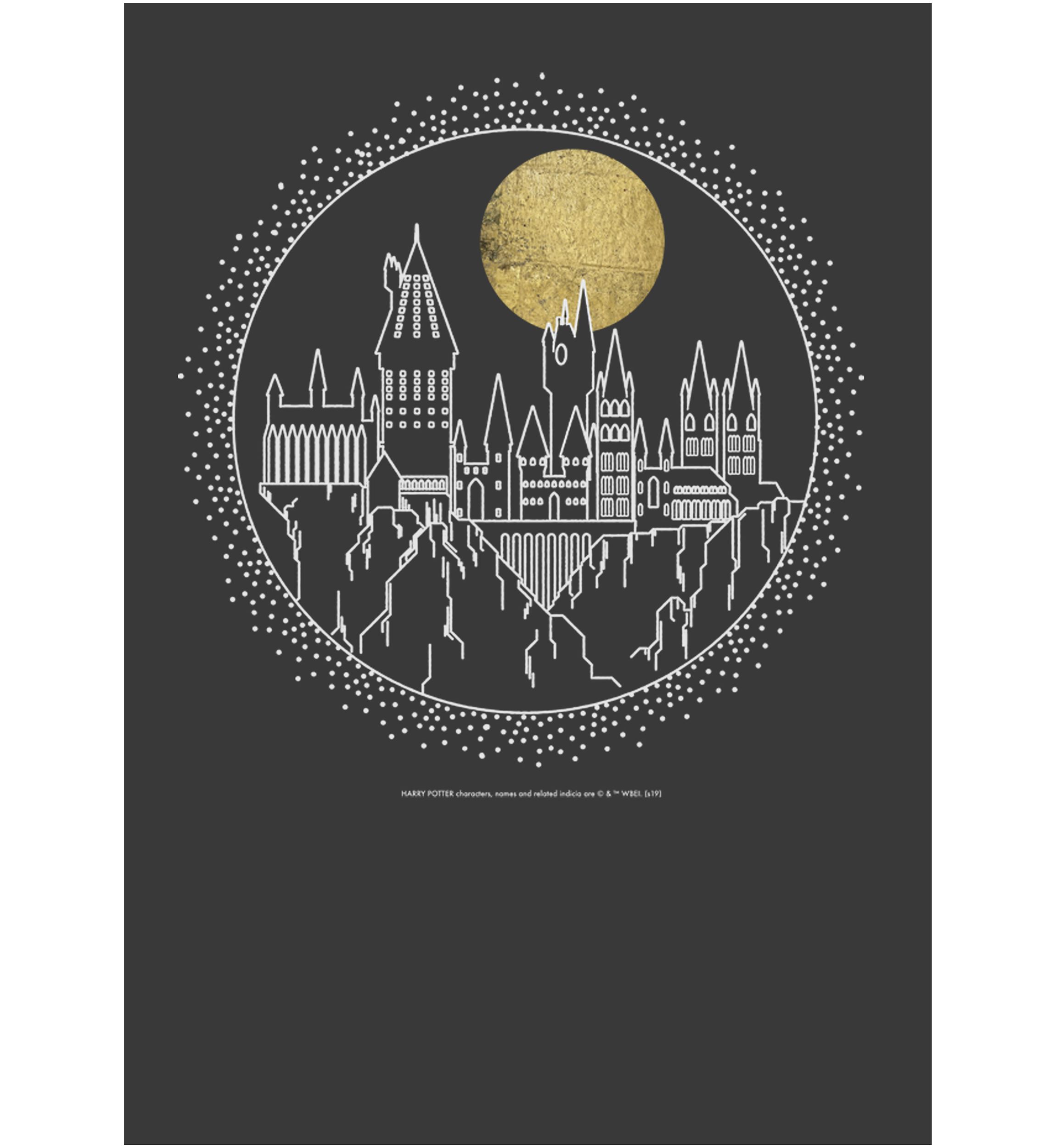 Boys 4-7  Hogwarts Line Art Graphic T-Shirt