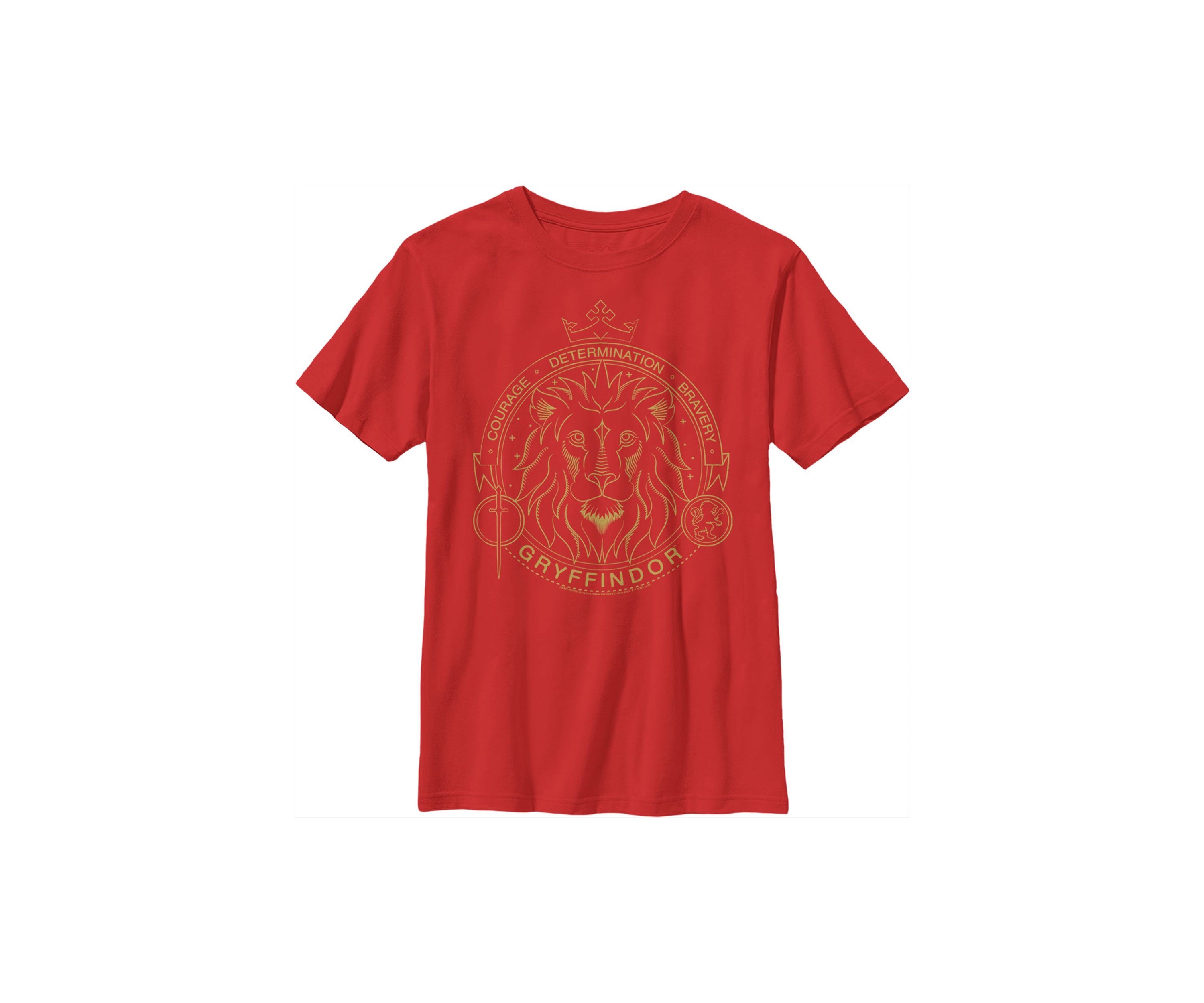 Boys 4-7  Gryffindor Line Art Symbol Graphic T-Shirt
