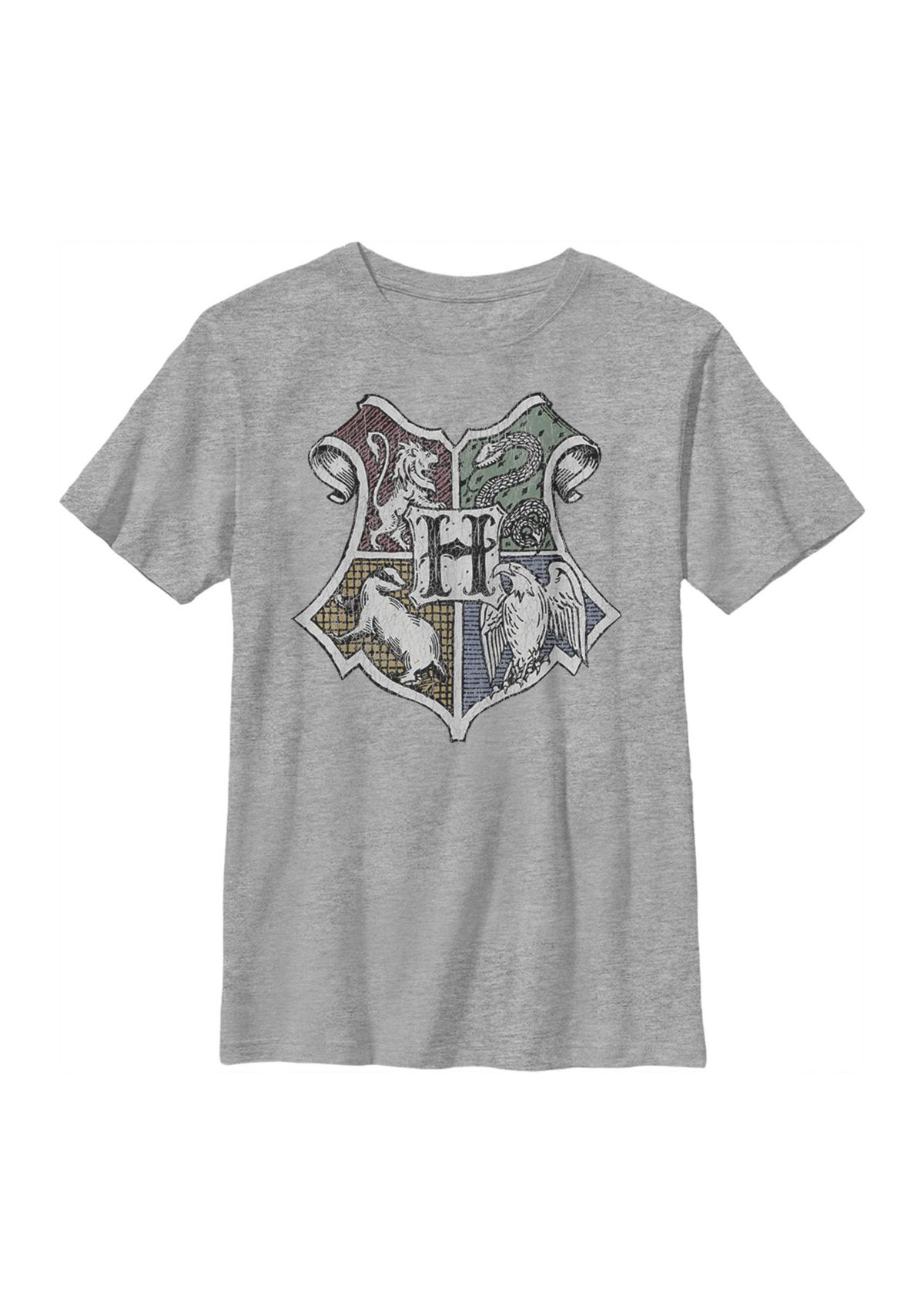 Boys 4-7  Hand Drawn Crest Graphic T-Shirt
