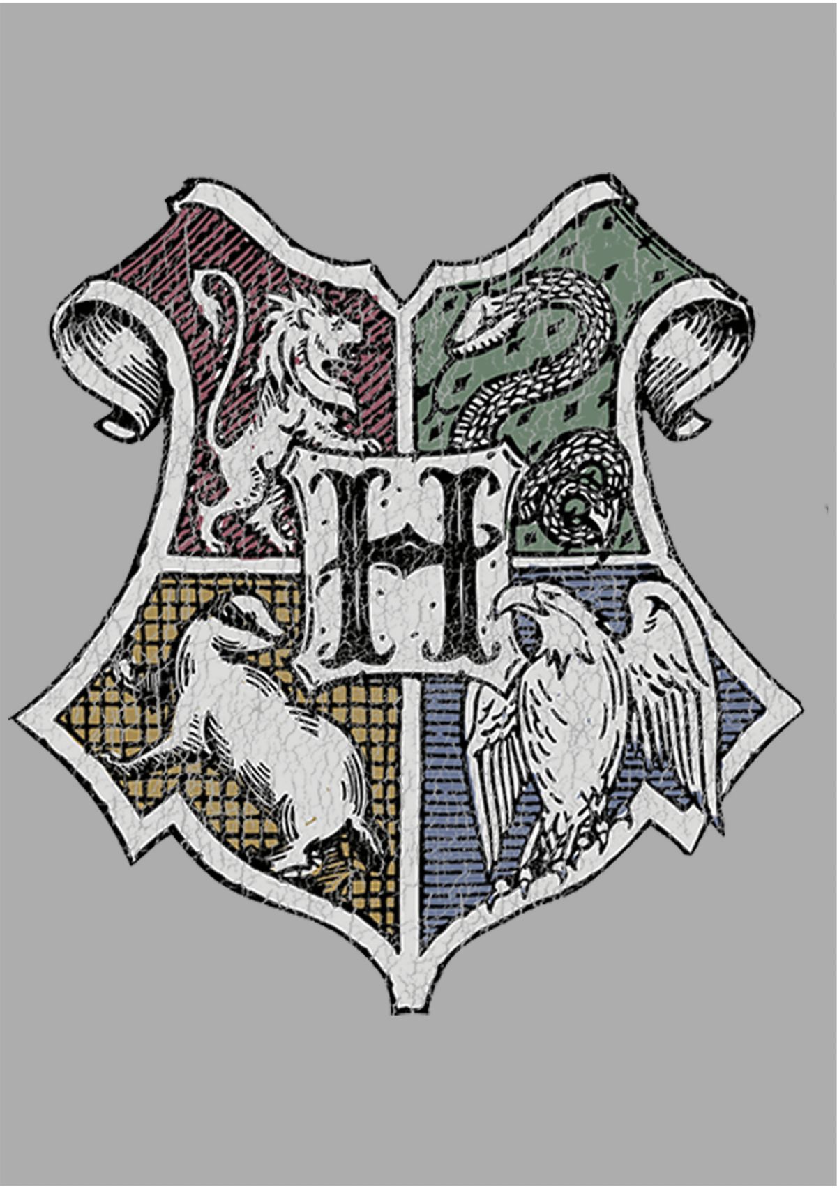 Boys 4-7  Hand Drawn Crest Graphic T-Shirt