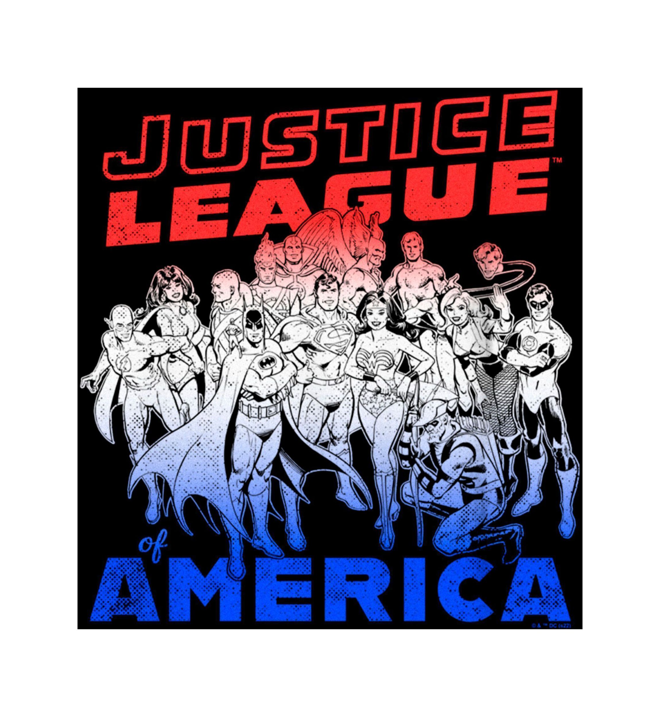 Justice League Patriotic Graphic T-Shirt