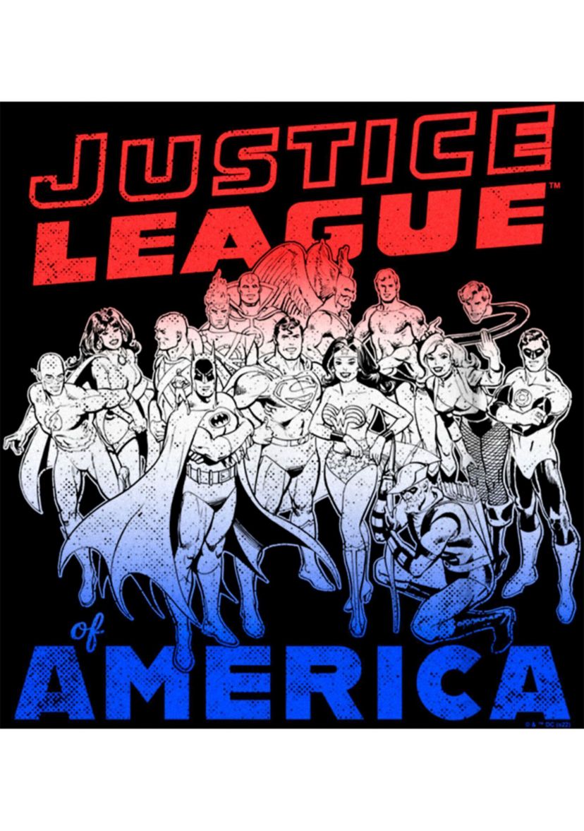 Justice League Patriotic Graphic T-Shirt
