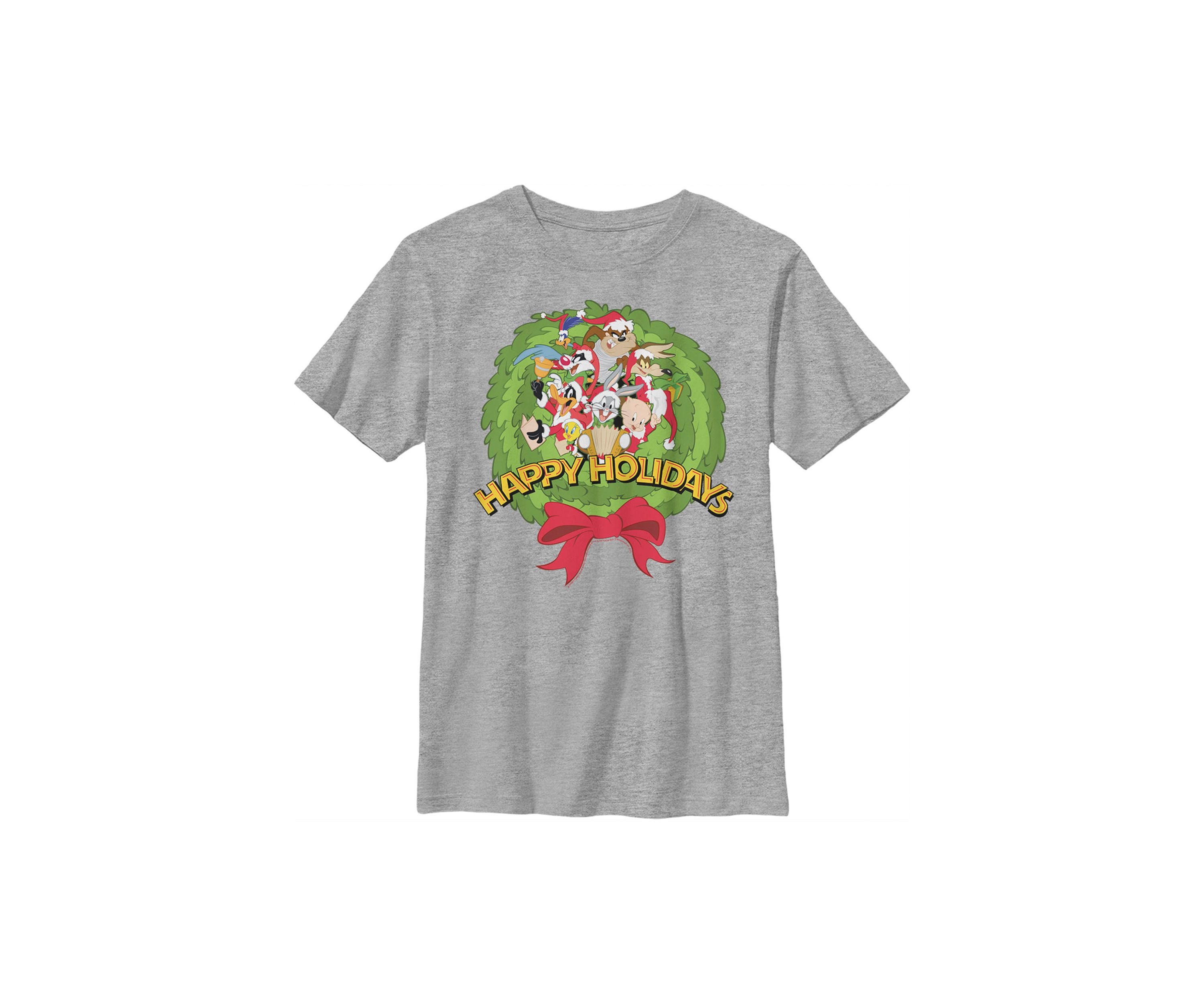 Boys 4-7 Looney Group Wreath Graphic Top