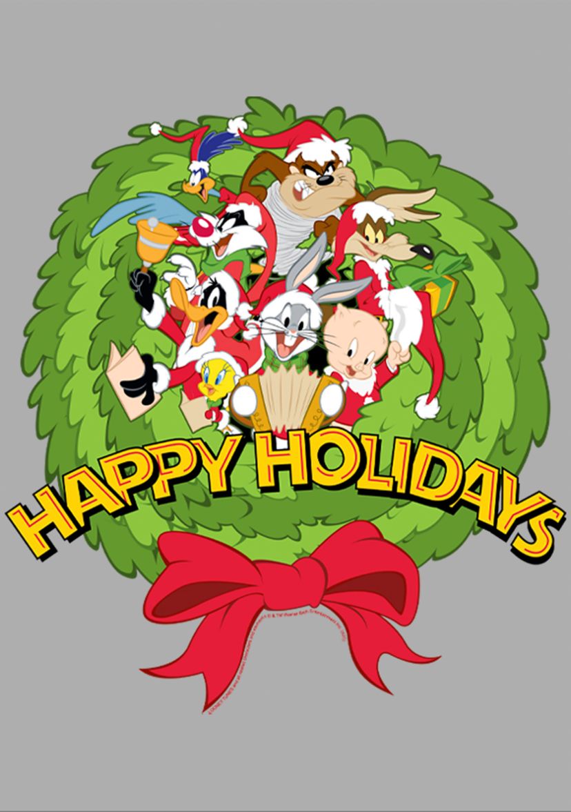 Boys 4-7 Looney Group Wreath Graphic Top