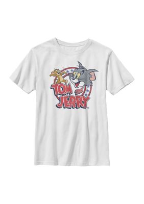 Tom and Jerry Kids Patriots Graphic T-Shirt, White, XSmall