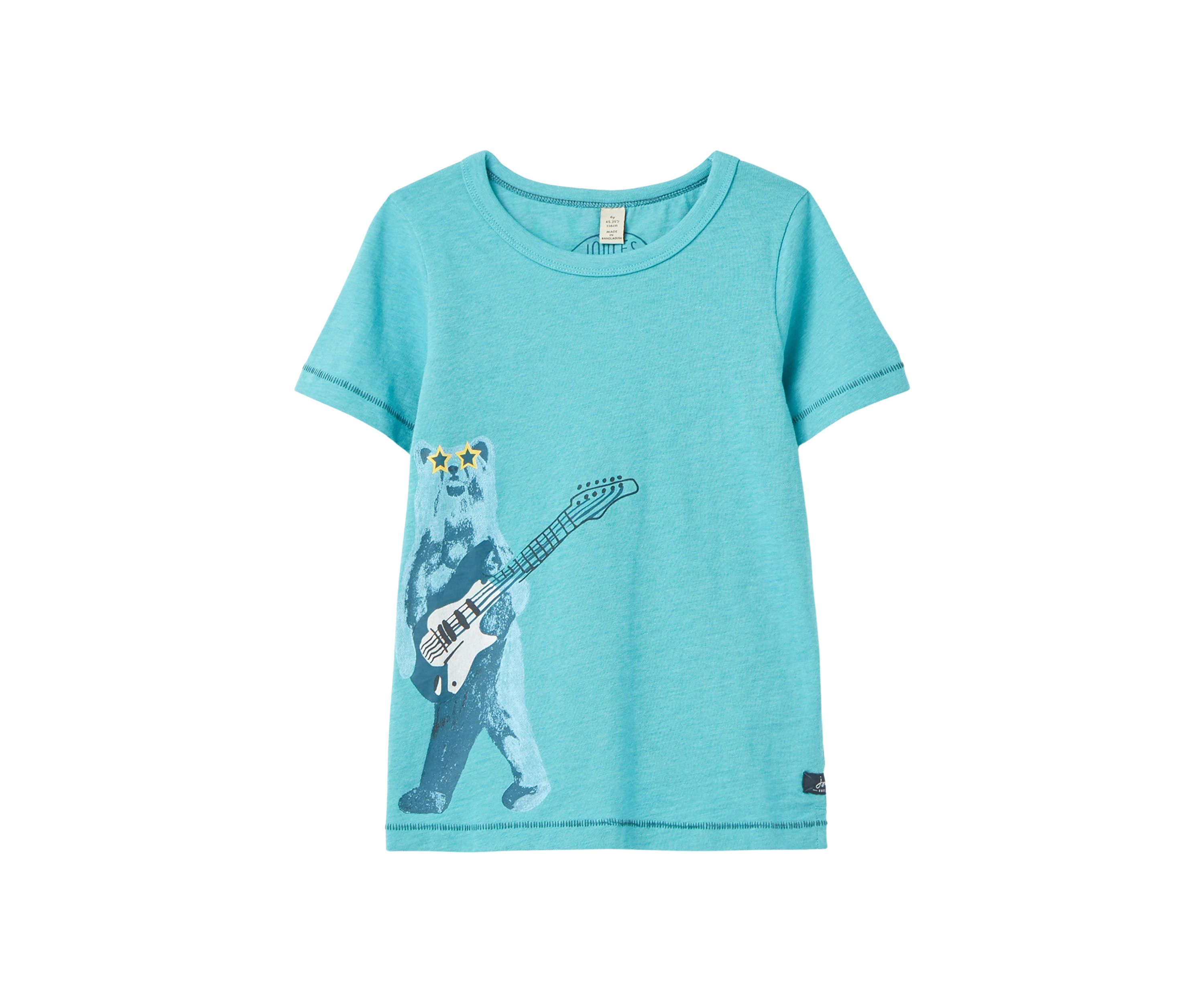 Boys 4-7 Short Sleeve Bear Guitar T-Shirt