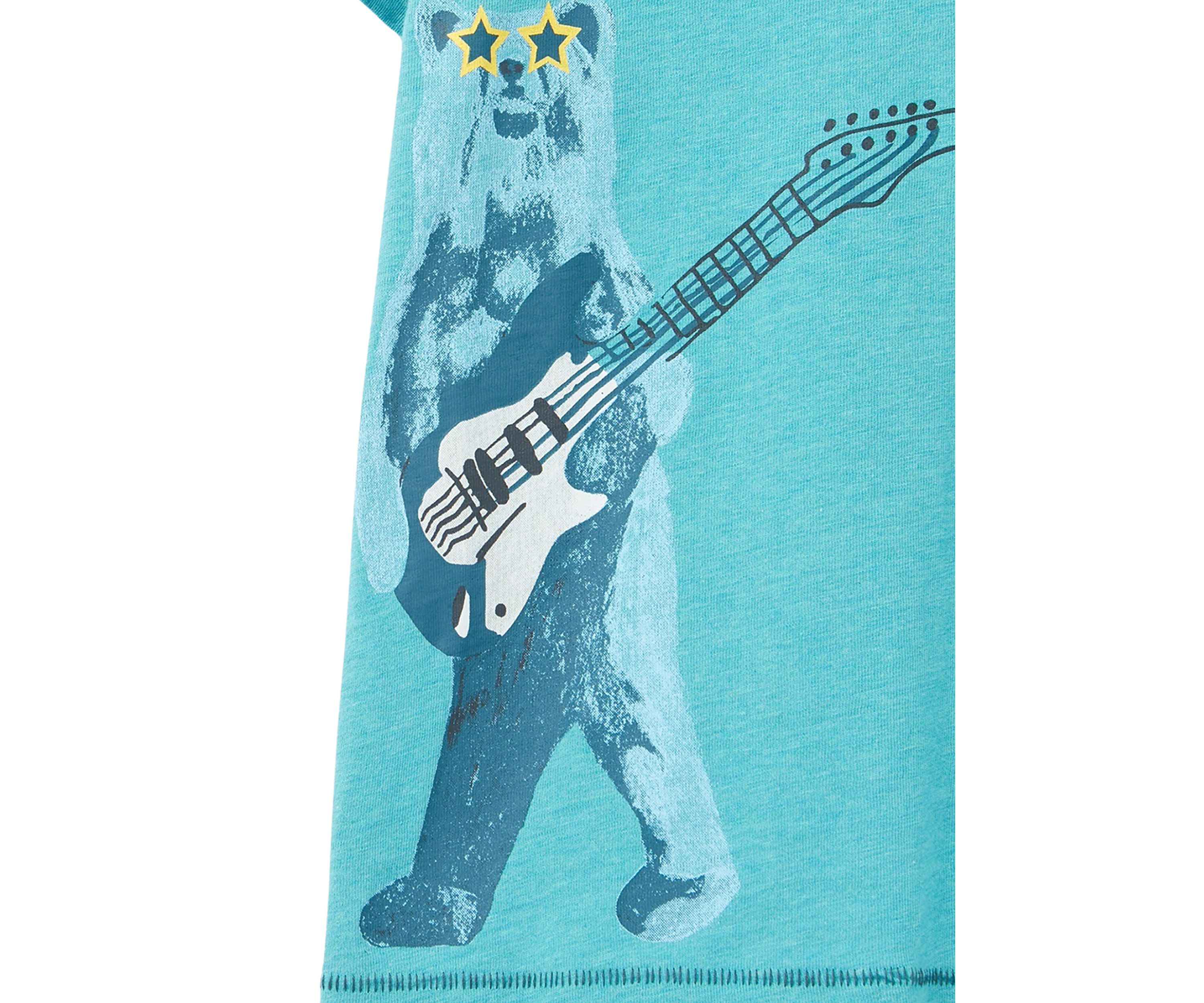 Boys 4-7 Short Sleeve Bear Guitar T-Shirt