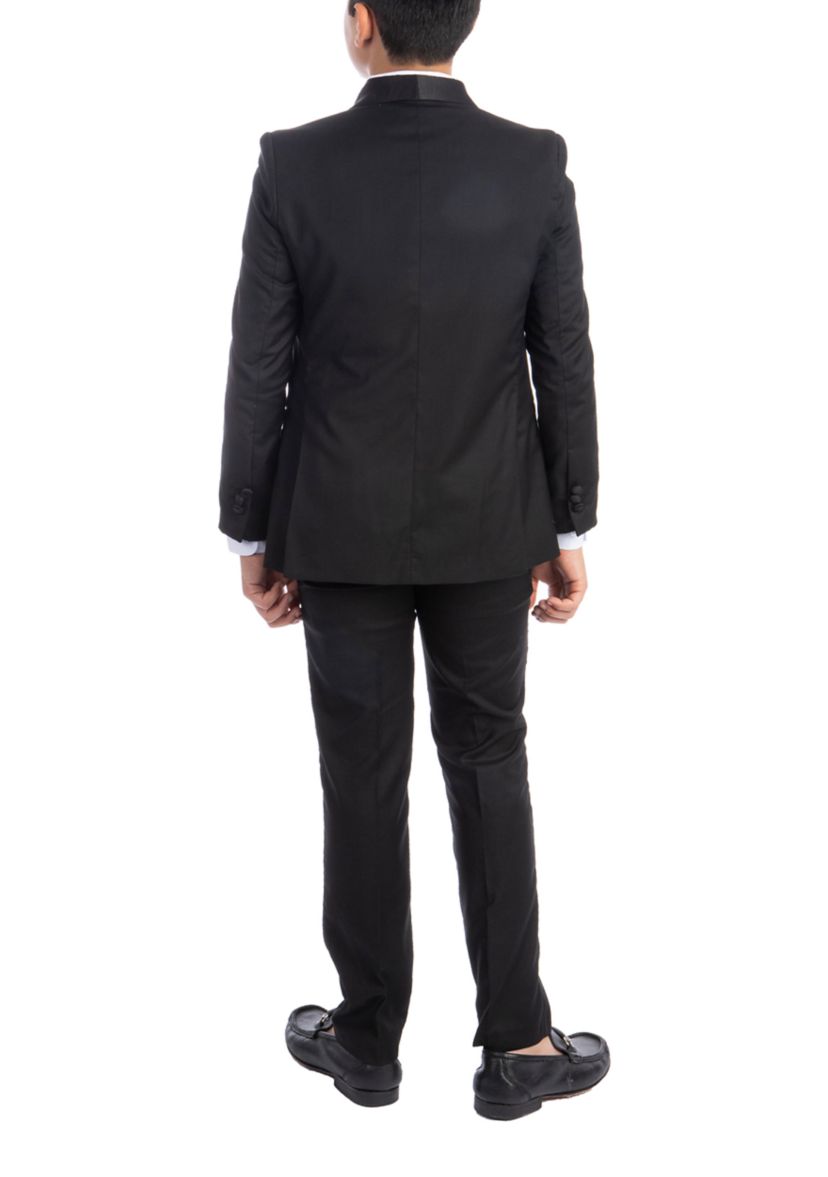 Boys 2-20 Black 5-Piece Shawl Collar Tuxedo