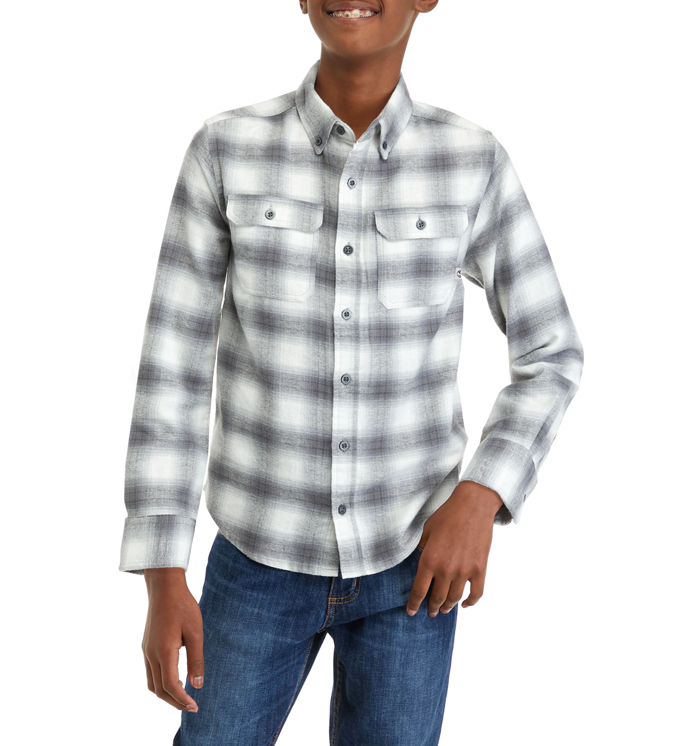 Boys 8-20 Long Sleeve Plaid Flannel Shirt 